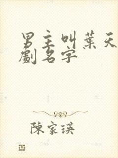男主叫叶天的短剧名字