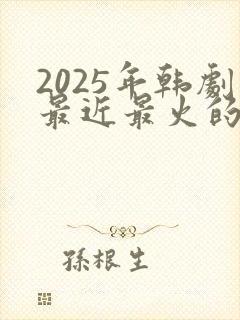 2025年韩剧最近最火的电视剧