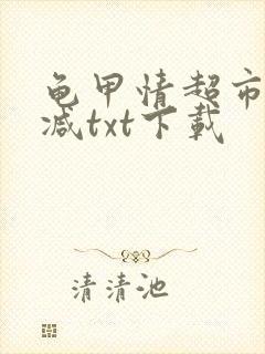 龟甲情超市无删减txt下载