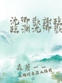 沈卿欢谢临渊谢临渊沈卿欢