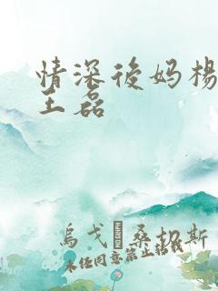 情深后妈杨晓芬王磊