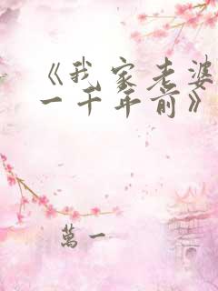 《我家老婆来自一千年前》 小说