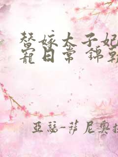替嫁太子妃的娇宠日常 锦朝