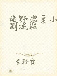 炽野温柔小说未删减版