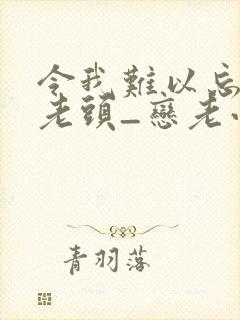 令我难以忘怀的老头_恋老小说_言情小说网