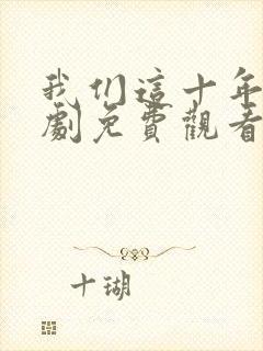 我们这十年电视剧免费观看全集完整版