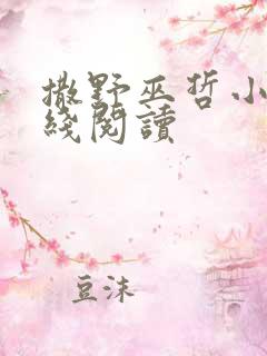 撒野巫哲小说在线阅读