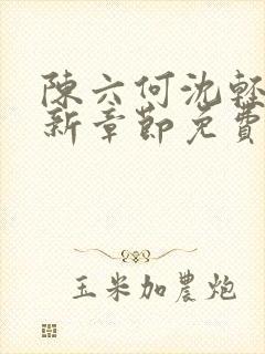 陈六何沈轻舞最新章节免费大结局