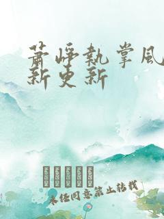 萧峥执掌风云最新更新