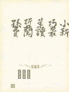 孙哲叶巧小说免费阅读最新章节