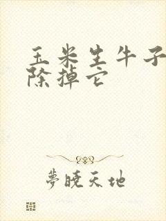 玉米生牛子怎么除掉它