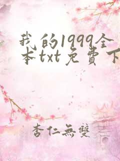 我的1999全本txt免费下载