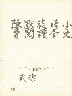陈默苏晴小说免费阅读全文最新章节