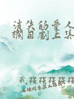 消失的爱人普法栏目剧上集