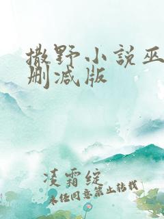 撒野小说巫哲未删减版