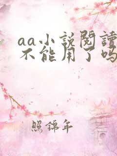 aa小说阅读器不能用了吗