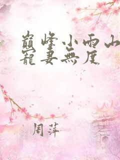 巅峰小雨山里汉宠妻无度