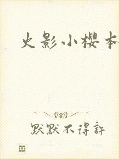 火影小樱本子