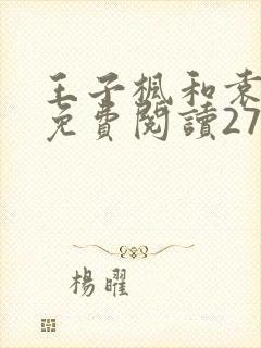 王子枫和袁雯洁免费阅读276