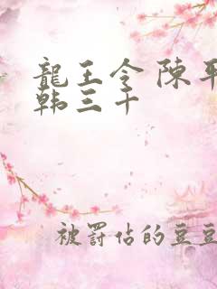 龙王令 陈平 韩三千