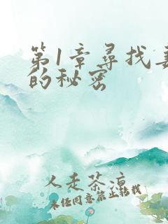 第1章寻找妻子的秘密