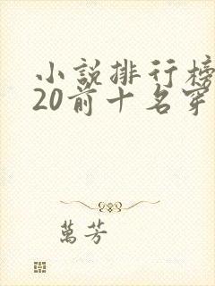 小说排行榜2020前十名穿越