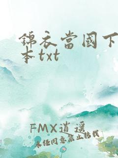 锦衣当国下载全本txt
