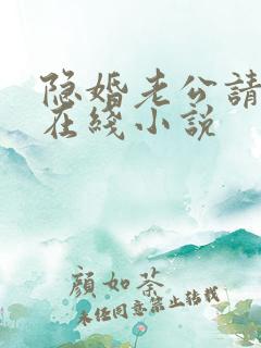 隐婚老公请低调在线小说