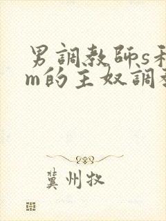 男调教师s和男m的主奴调教