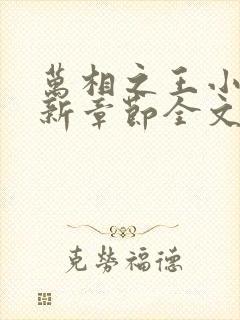 万相之王小说最新章节全文免费阅读