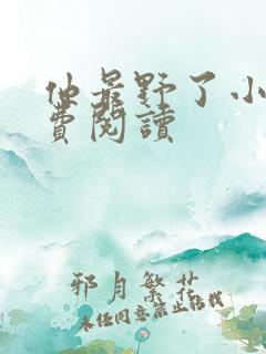 他最野了小说免费阅读