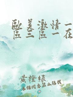 欧美激情一区二区三区一在线