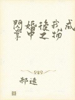 闪婚后我成大佬掌中之物