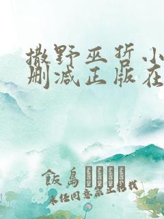 撒野巫哲小说无删减正版在线阅读