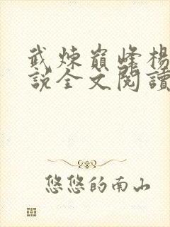 武炼巅峰杨开小说全文阅读免费