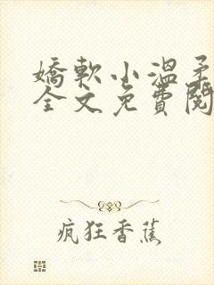 娇软小温柔小说全文免费阅读