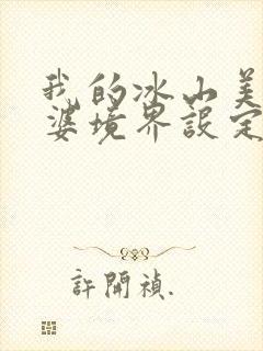我的冰山美女老婆境界设定