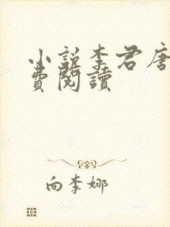 小说李君唐竹免费阅读