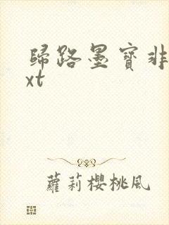 归路墨宝非宝txt