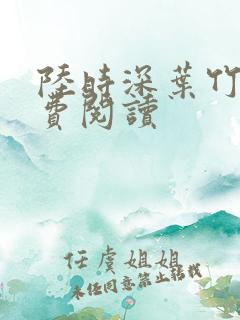 陆时深叶竹君免费阅读