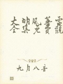 大明风华电视剧全集免费观看下载