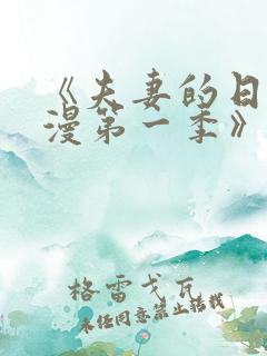 《夫妻的日常动漫第一季》