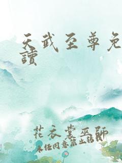 天武至尊免费阅读