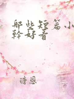 哪些短篇小说高干好看
