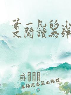 萧一凡的小说全文阅读无弹窗