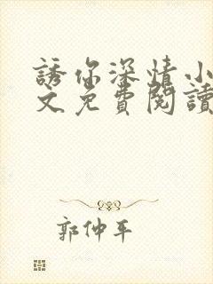 诱你深情小说全文免费阅读