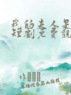 我的夫人是大佬短剧免费观看全集