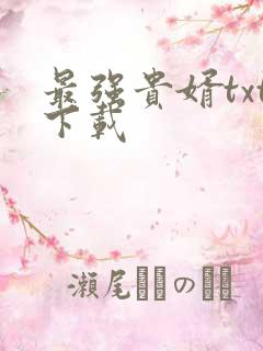 最强贵婿txt下载