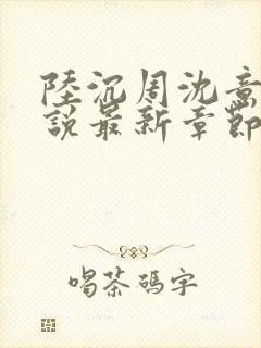 陆沉周沈意欢小说最新章节阅读列表