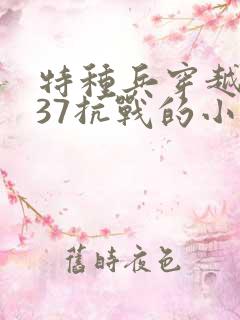 特种兵穿越1937抗战的小说